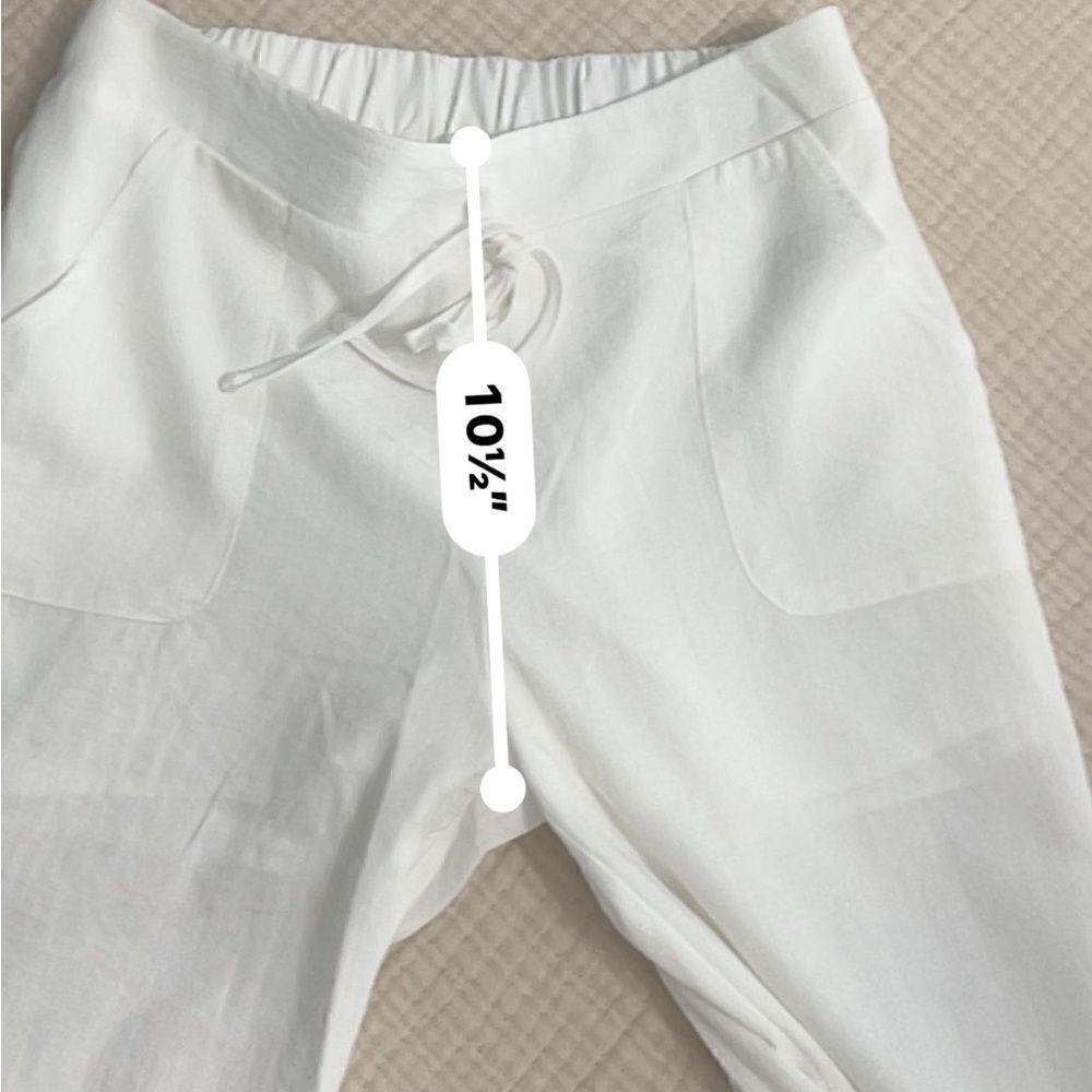 SHEIN Essence women’s relaxed fit casual wide leg pants w pockets& tie waist- S - Picture 7 of 14